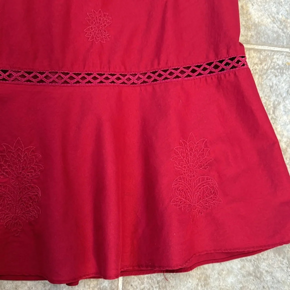 J.Crew Halterneck Embroidered A-line Midi Dress in Wine color Small/Medium - Picture 2 of 13